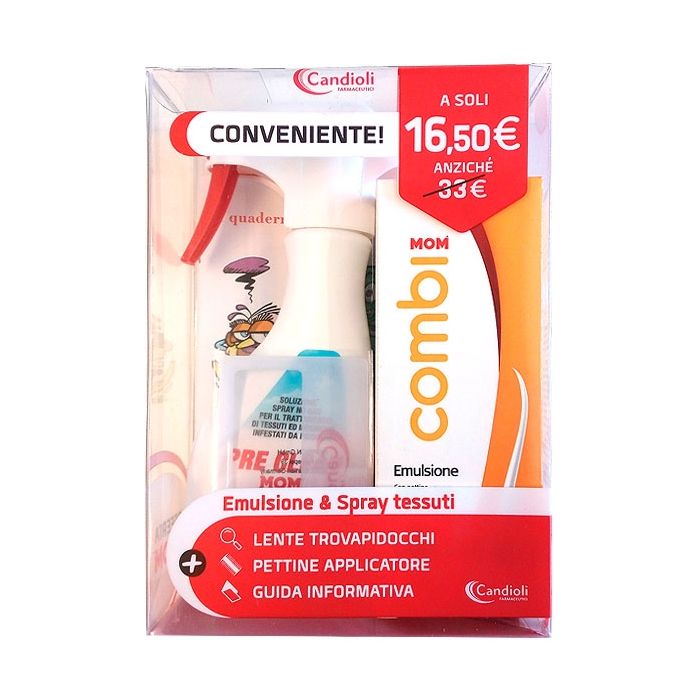 Kit Emergenza Pidocchi Mom Combi Emulsione - Spray Tessuti - Pettine in  vendita online su FarmaRegno
