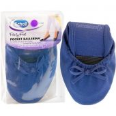 Scholl Ballerine Pocket Scarpe In Stoffa Blu