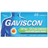 Gaviscon 48 Compresse Masticabili Menta 250+133,5mg