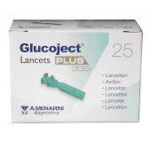 Glucoject Lancets Plus 33G Pungidito per Glicemia 25 Lancette