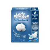 Lady Presteril 100% Cotone Assorbenti Notte Con Ali 10 Pezzi