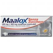 Maalox 30 Compresse Masticabili Senza Zucchero 400+400mg